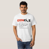 Funny Sprichwort - GUNcle Funny Oncle Gun T-Shirt (Vorne ganz)