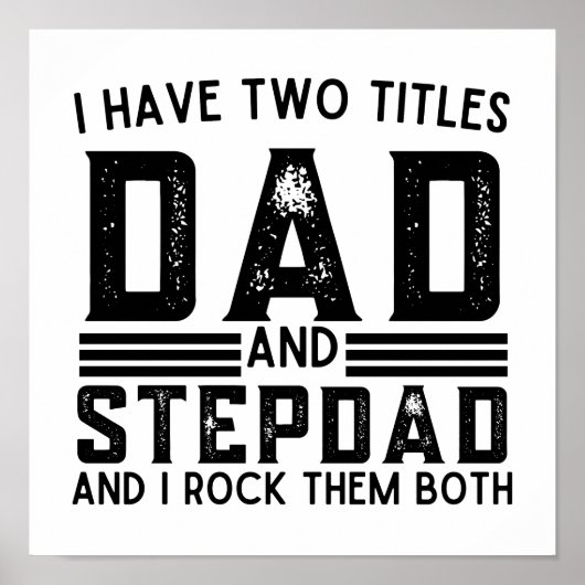 Funny Sprichwort habe ich zwei Titeln Vater und St Poster (Vorne)