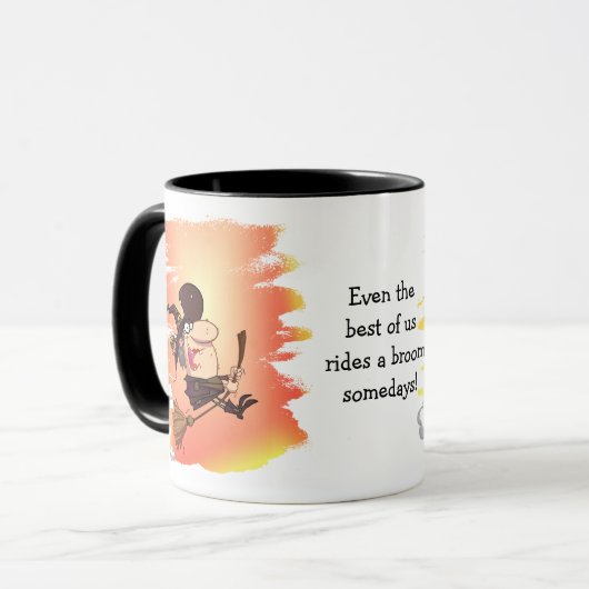 Funny Sprichwort Hexe Tasse (Vorderseite Links)