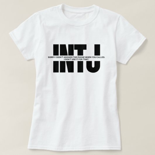 Funny Sprichwort INTJ Spaß Minimalistisch INTJ Min T-Shirt (Design vorne)