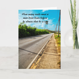 Funny Sprichwort männliche Fahrer Wie viele Straße Karte