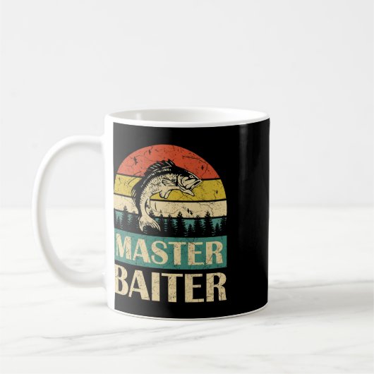 Funny Sprichwort Master Baiter Fischerei Fischer M Kaffeetasse (Links)