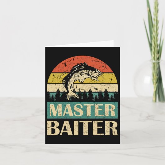 Funny Sprichwort Master Baiter Fischerei Fischer M Karte (Vorderseite)