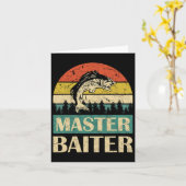 Funny Sprichwort Master Baiter Fischerei Fischer M Karte (Gelbe Blume)