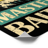 Funny Sprichwort Master Baiter Fischerei Fischer M Poster (Ecke)