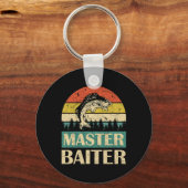Funny Sprichwort Master Baiter Fischerei Fischer M Schlüsselanhänger (Vorderseite)