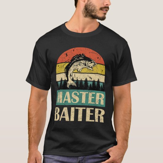 Funny Sprichwort Master Baiter Fischerei Fischer M T-Shirt (Vorderseite)
