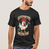 Funny Sprichwort Meme Chicken Game Schauen Sie sic T-Shirt (Vorderseite)