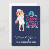 Funny Sprichwort mit hypodermischer Needle Nurse D Dankeskarte (Vorne/Hinten)