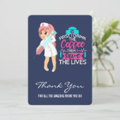 Funny Sprichwort mit hypodermischer Needle Nurse D Dankeskarte (Stehend Vorderseite)