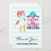 Funny Sprichwort mit hypodermischer Needle Nurse D Dankeskarte (Vorne/Hinten)