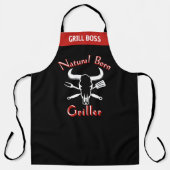 Funny Sprichwort Natural Geboren Griller Black Koc Schürze (Vorderseite)