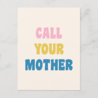 Funny Sprichwort nennen Sie Ihre Mutter Niedliches