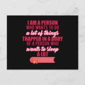 Funny Sprichwort Office Lazy Worker Procrasting Postkarte (Vorderseite)