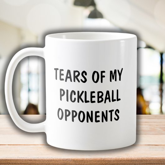 Funny Sprichwort Pickleball Gegner Moderne Typogra Kaffeetasse