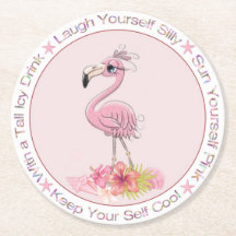 Funny Sprichwort Pink Flamingo Aquarellbilder