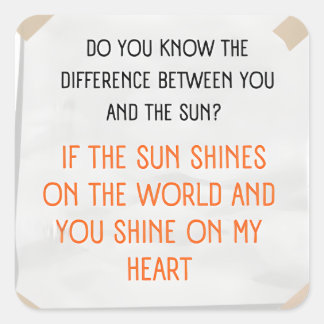 Funny Sprichwort Quadratischer Aufkleber