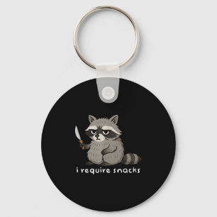 Funny Sprichwort Raccoon I Anfordern Snacks Spaß T Schlüsselanhänger
