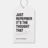 Funny Sprichwort Schwarz-weiß Weihnachten Geschenkanhänger (Vorderseite)