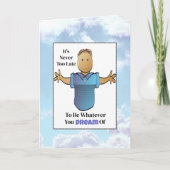 Funny Sprichwort Snarky Ethnic Male Cartoon Geburt Karte (Vorderseite)