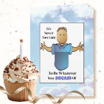 Funny Sprichwort Snarky Ethnic Male Cartoon Geburt Karte<br><div class="desc">Woll dir eine lustige und lustige Karte,  um an seinem Geburtstag zu lachen? Personalisieren Sie diese Karte für Ihren Typ,  der älter wird:)</div>