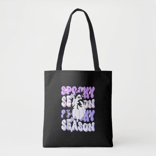 Funny Sprichwort Spooky Season Halloween Cat Ghost Tasche (Vorderseite)