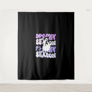 Funny Sprichwort Spooky Season Halloween Cat Ghost Wandteppich
