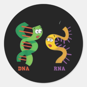 Funny Sprichwort Still Single DNA Immer RNA Runder Aufkleber