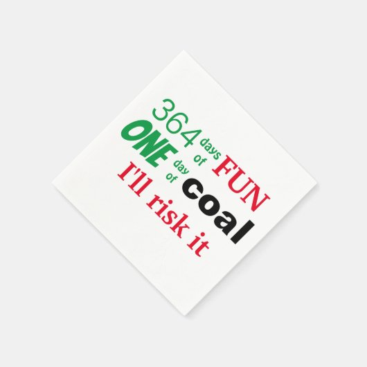 Funny Sprichwort Weihnachtskohle Serviette (Ecke)