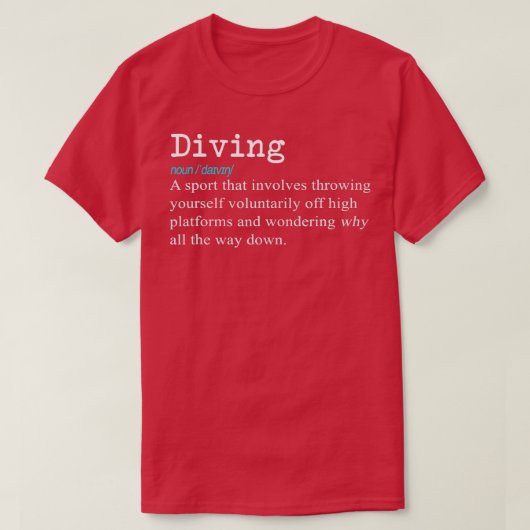 Funny Springboard Divers Divers Definition Geschen T-Shirt (Design vorne)