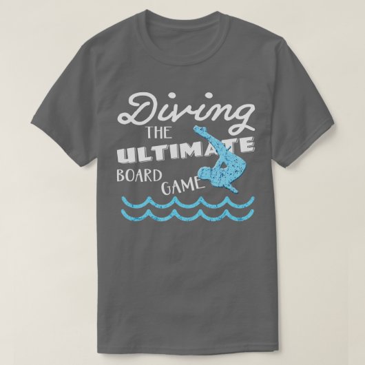 Funny Springboard Divers Divers Diving Board Game T-Shirt (Design vorne)