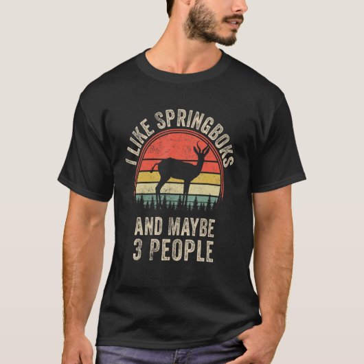 Funny Springbok Design Art Grafische Springboks Zo T-Shirt (Vorderseite)