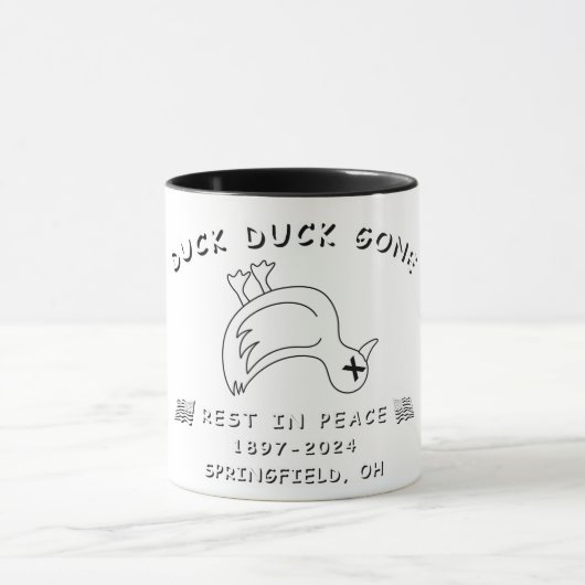 FUNNY SPRINGFIELD OHIO DUCK DUCK GONE KAFFEE TASSE (Zentrum)