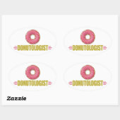 Funny Sprinkle Donut Lover Ovaler Aufkleber (Blatt)