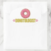 Funny Sprinkle Donut Lover Ovaler Aufkleber (Tasche)