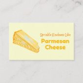 Funny Sprinkle Güte wie Parmesan Käsekarten Telefonnummerkarte (Vorderseite)