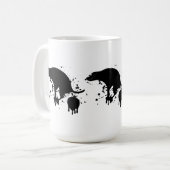 Funny Spritzer Kackend Hund Kaffeetasse (Vorderseite Links)