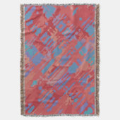 Funny Spritzer Pattern pastellblau rot + Ihre Idee Decke (Vorderseite Vertikal)
