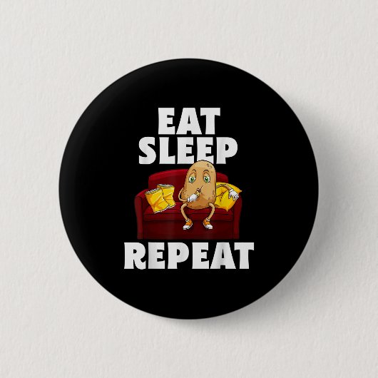 Funny Spud Life Potato Lover Vegetarische Coole We Button (Vorderseite)