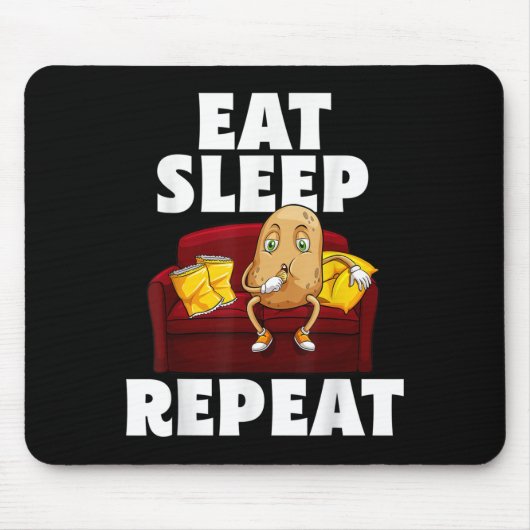 Funny Spud Life Potato Lover Vegetarische Coole We Mousepad (Vorne)