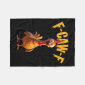 Funny Spuk Chicken F-caw-f T-Shirt Fleecedecke (Vorderseite (Horizontal))