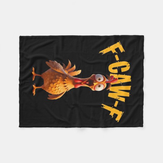 Funny Spuk Chicken F-caw-f T-Shirt Fleecedecke (Vorderseite (Horizontal))