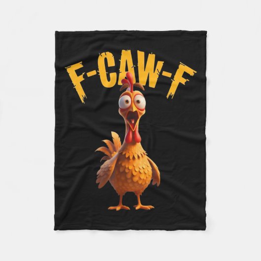 Funny Spuk Chicken F-caw-f T-Shirt Fleecedecke (Vorderseite)