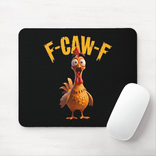 Funny Spuk Chicken F-caw-f T-Shirt Mousepad (Mit Mouse)