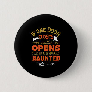Funny Spuk House Inspiration Halloween Button