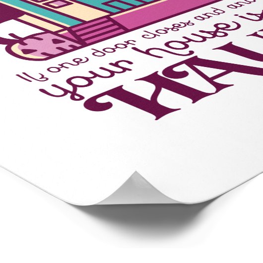 Funny Spuk House Quote Horror Film Halloween Poster (Ecke)