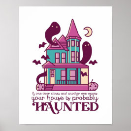 Funny Spuk House Quote Horror Film Halloween Poster