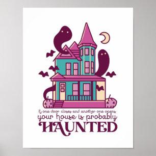 Funny Spuk House Quote Horror Film Halloween Poster