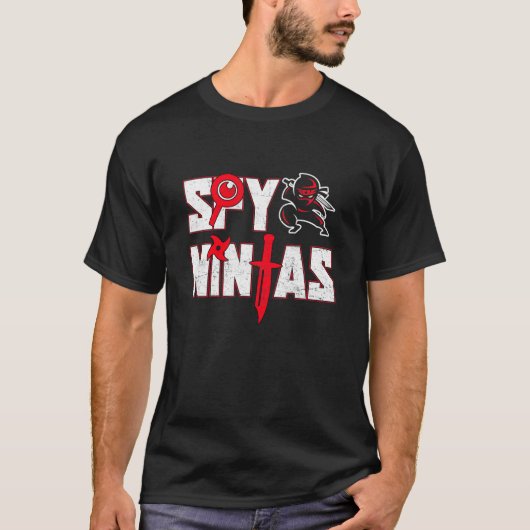 Funny Spy Gaming Ninjas T-Shirt Wild mit Clay St (Vorderseite)
