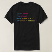 Funny SQL-Design für SQL-Programmierer DBA und DB- T-Shirt (Design vorne)